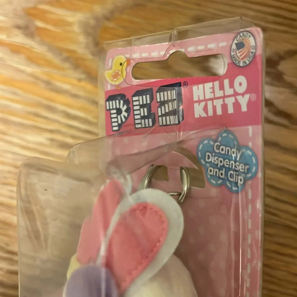 Hello Kitty Bunny Keychain Pez Dispenser Plush New